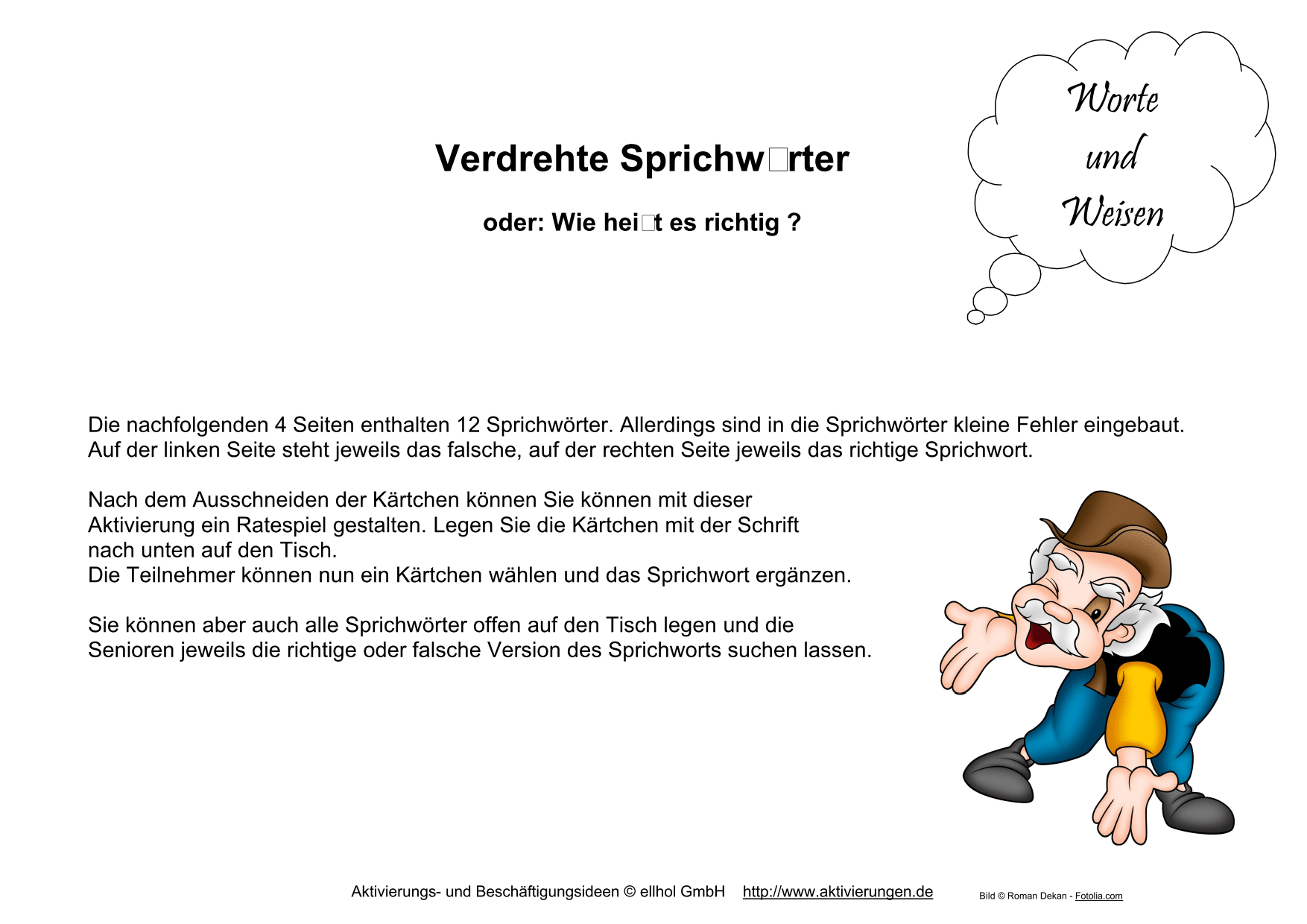 Sprichwörter Demenz